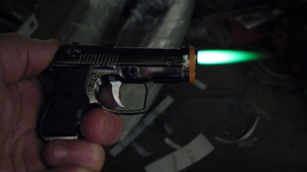 LED Gun Shaped Jet Torch Lighter Flashlight USA Stocked